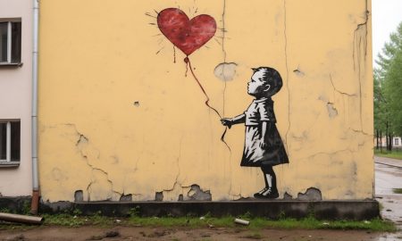 The stolen Banksy art, “Girl with Balloon.”